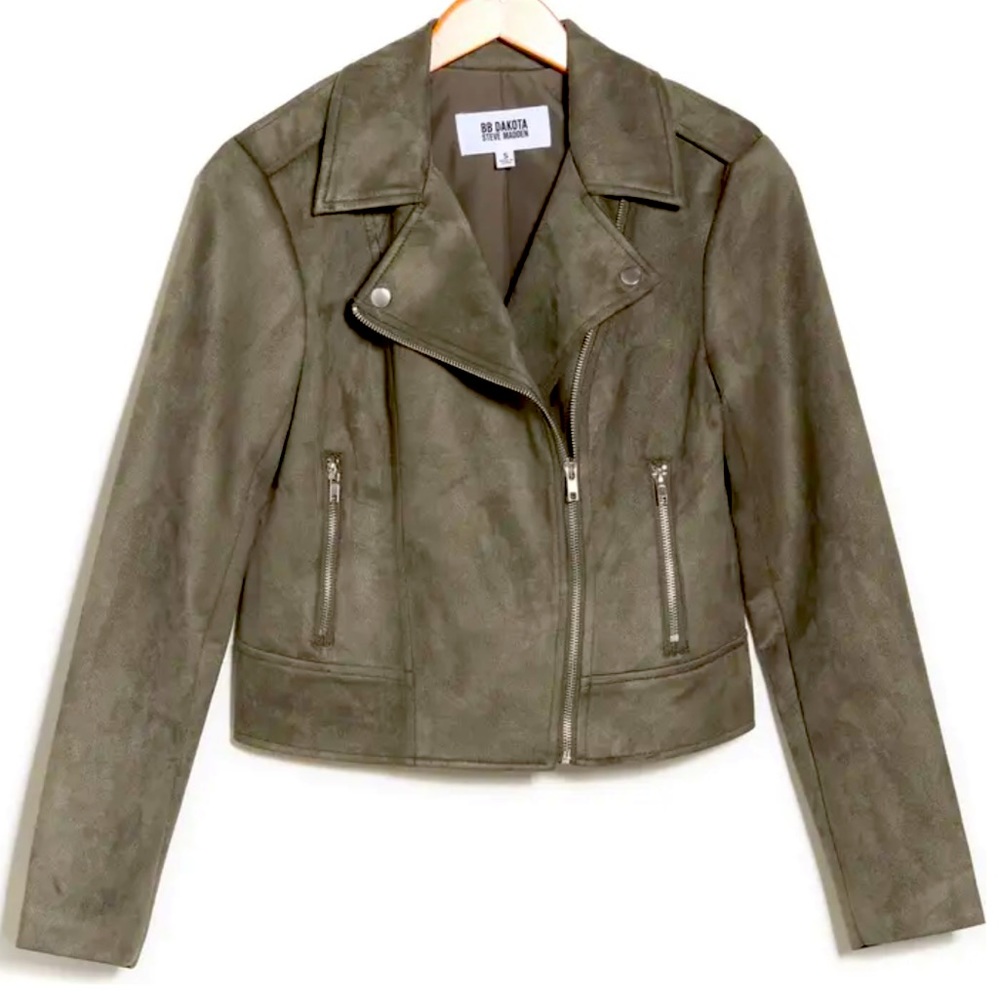 NEW - Steve Madden BB Dakota Faux Suede Moto Jacket